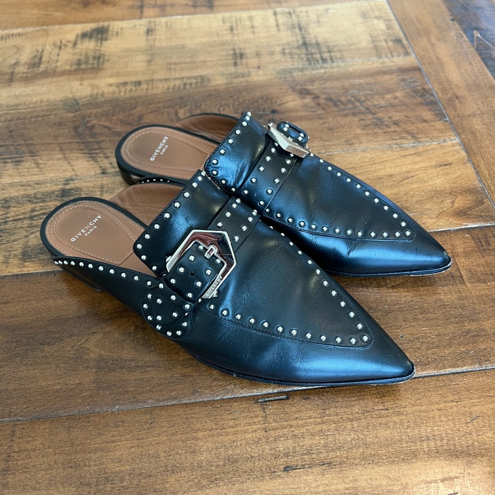 Givenchy leather studded mules